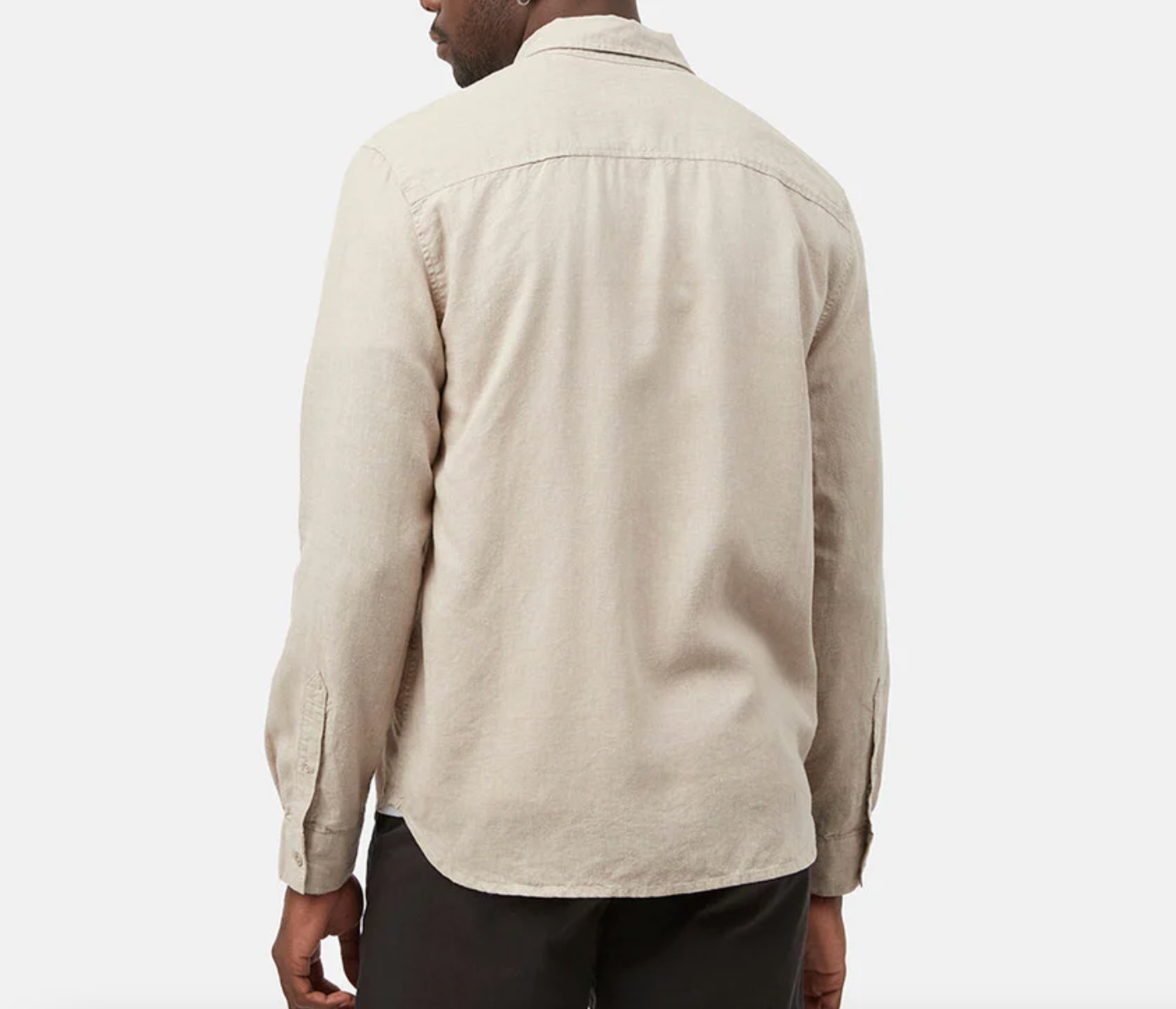 Hemp Button Front Shirt - OATMEAL