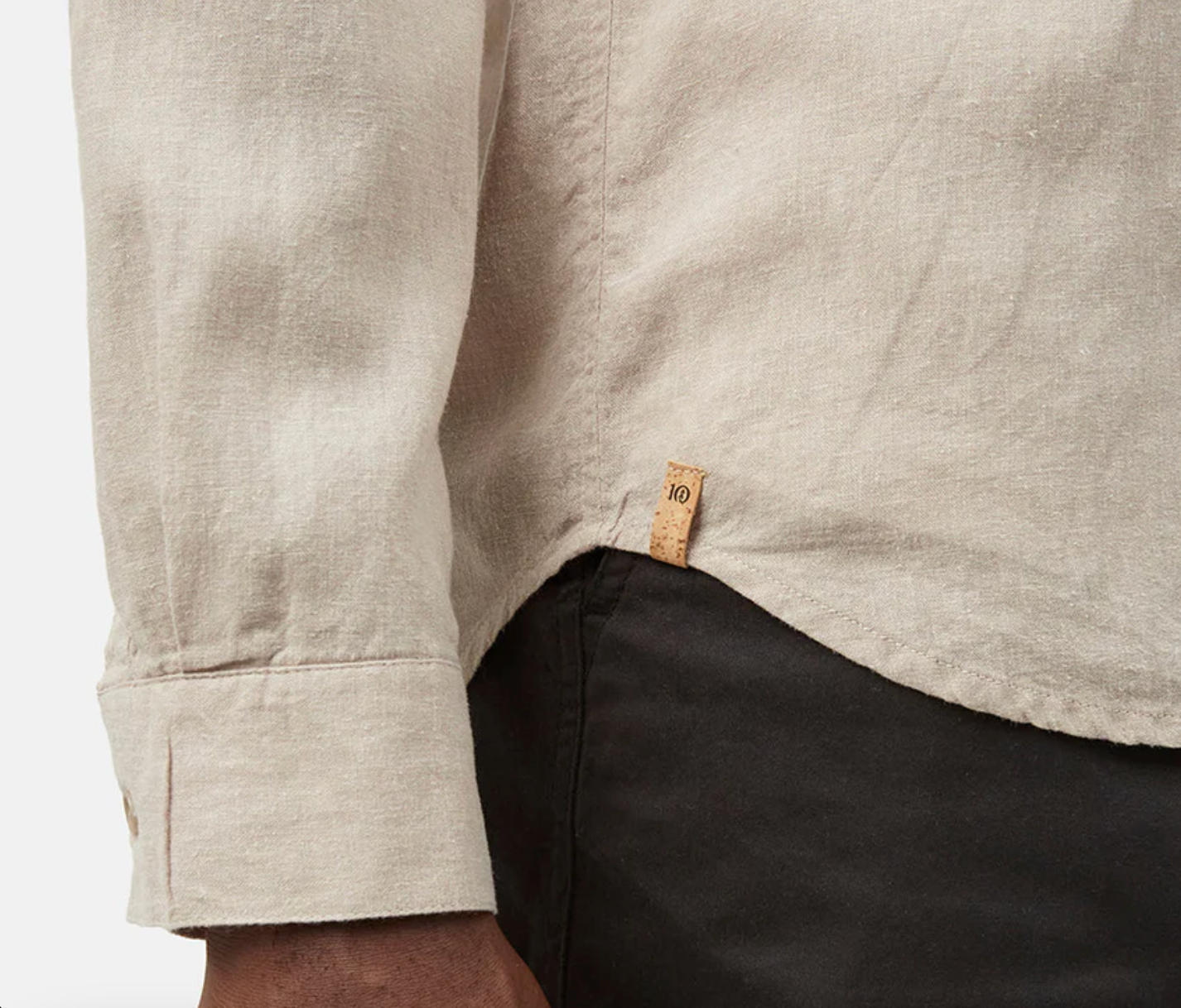 Hemp Button Front Shirt - OATMEAL