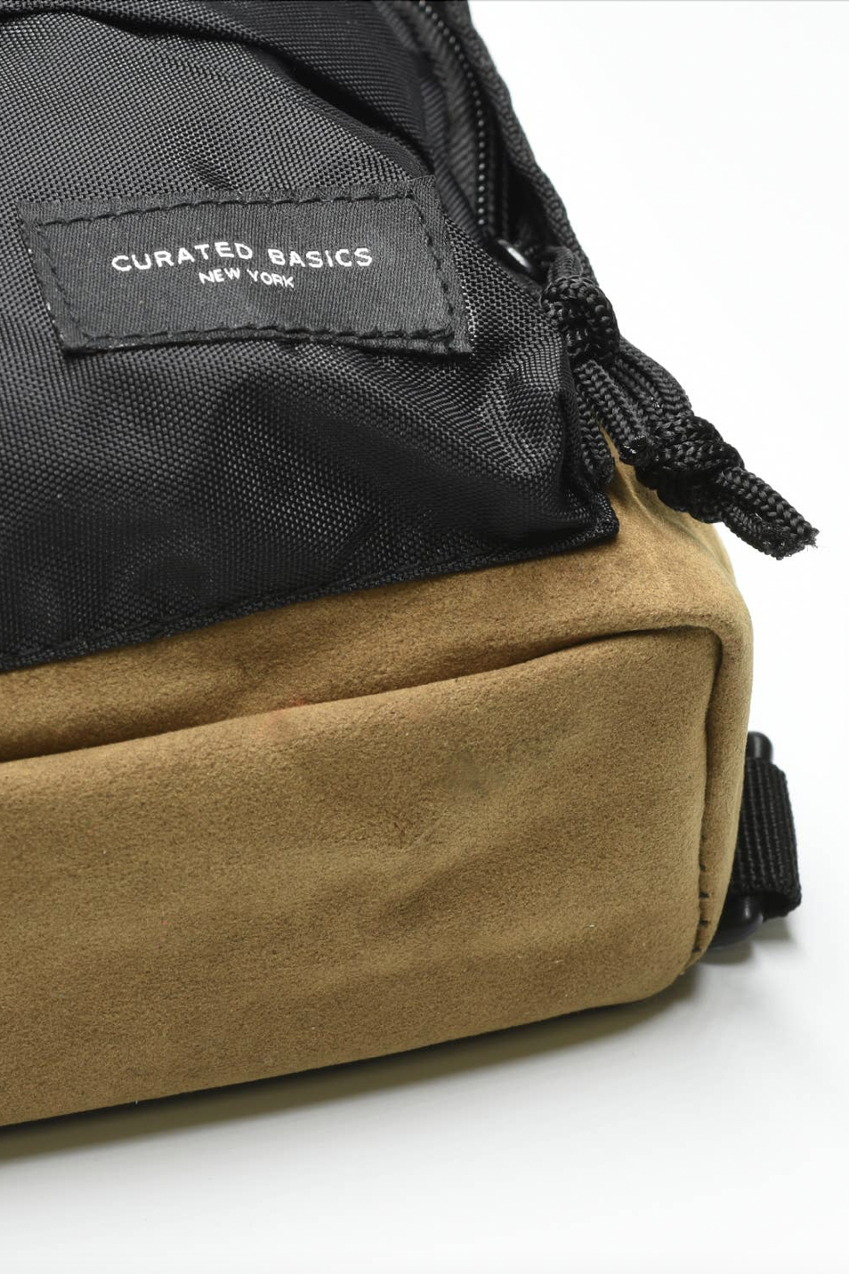 Nylon Shoulder Pack - BLACK/TAUPE