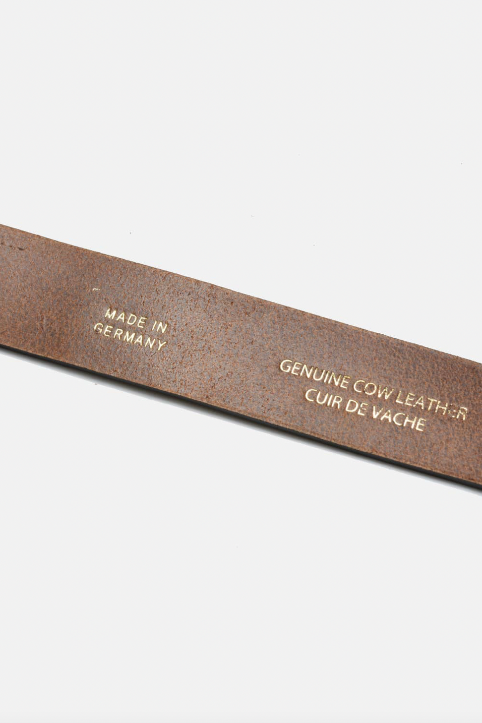 Leather Brass Buckle Belt - TAN