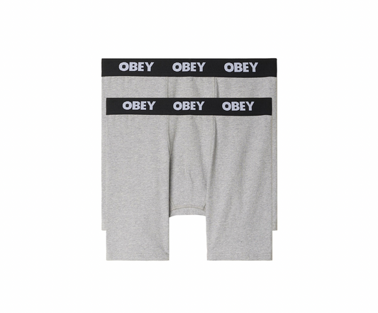 Obey Bold Boxers 2-Pack - ASH GREY