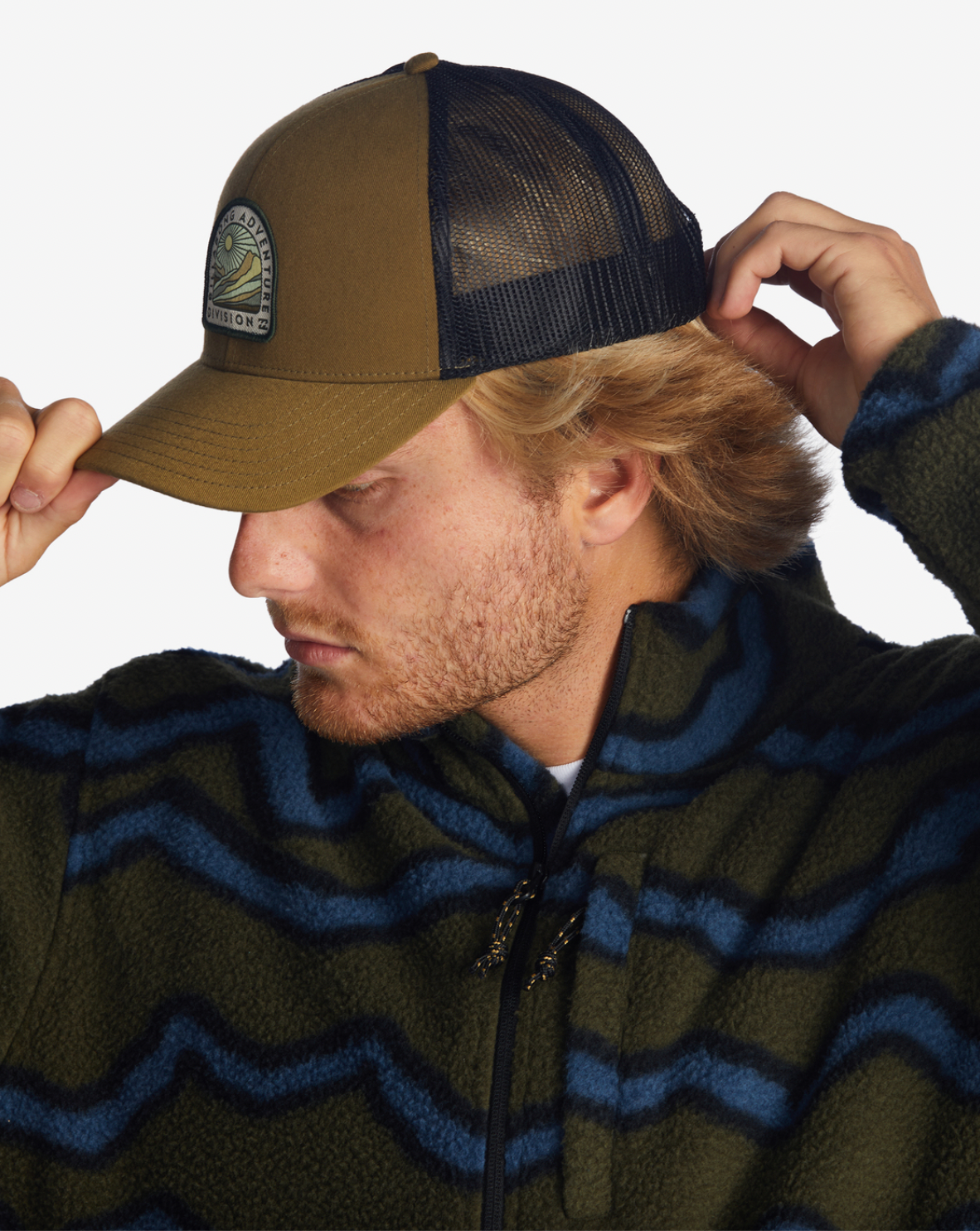 A/Div Walled Trucker Hat - MILITARY