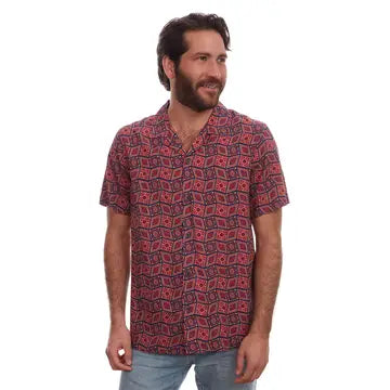 Zane Button Front Shirt - ROYAL