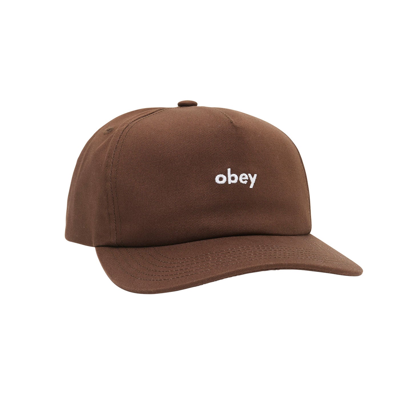 Lowercase 5-Panel Snapback - BROWN