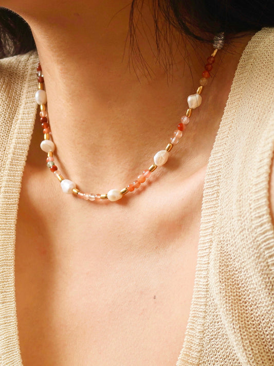 Handmade Boho Bead/Pearl Necklace - JOLIN ROSE