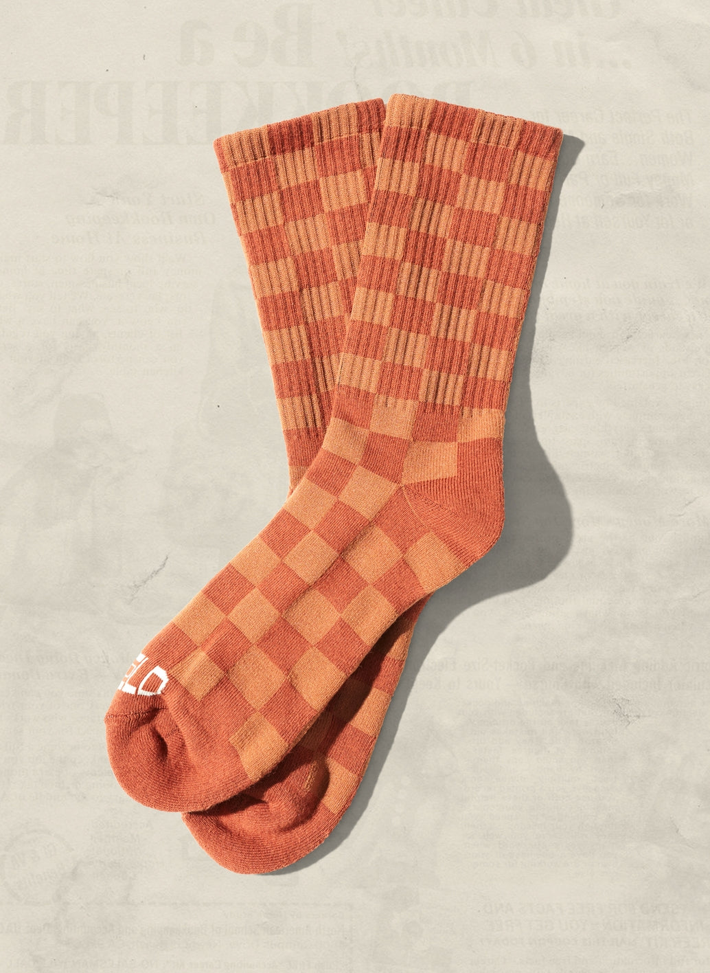 Tonal Checkerboard Socks