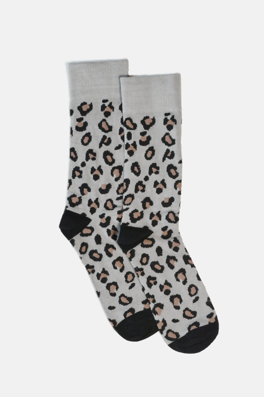 Leopard Socks - GREY