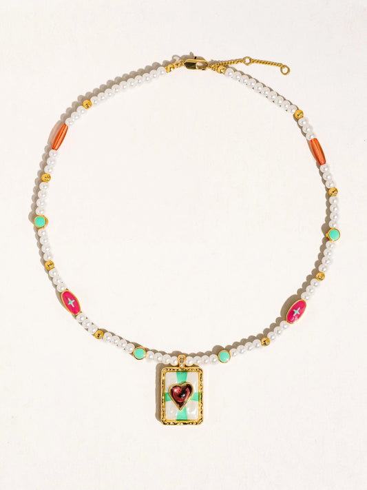 Clementine Pearl Necklace - VINTAGE PEARL/GOLD