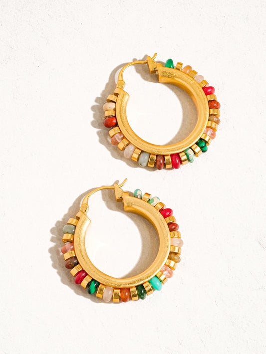 Capri Beaded Earrings - 1"