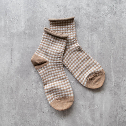 Picnic Midi Crew Socks - MOCHA