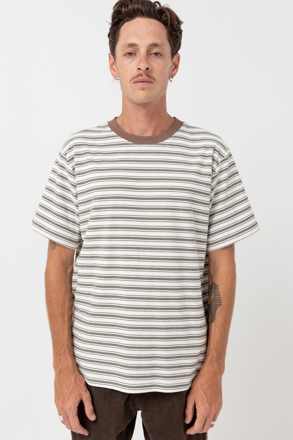 Vintage Stripe Tee - NATURAL