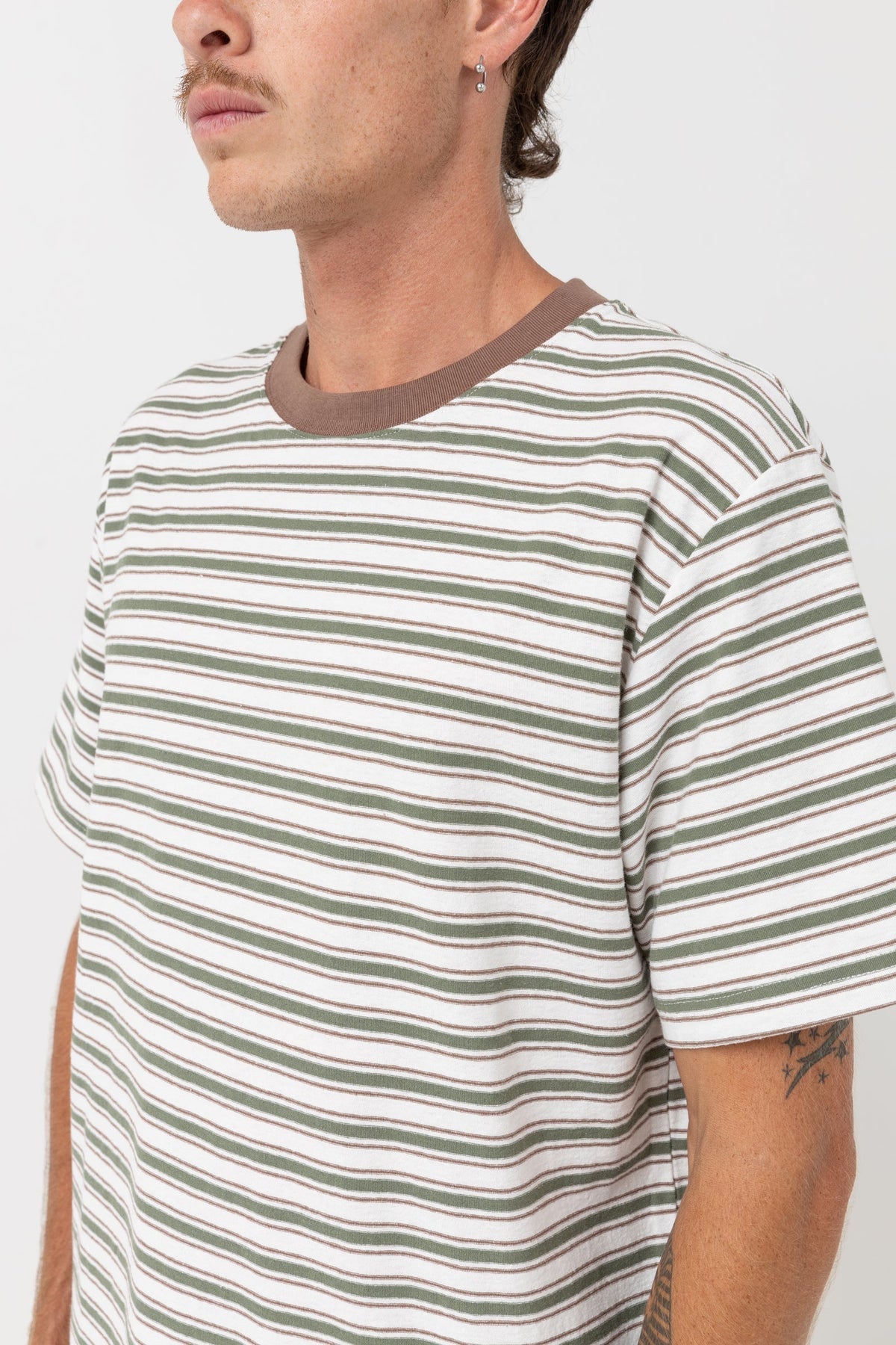 Vintage Stripe Tee - NATURAL