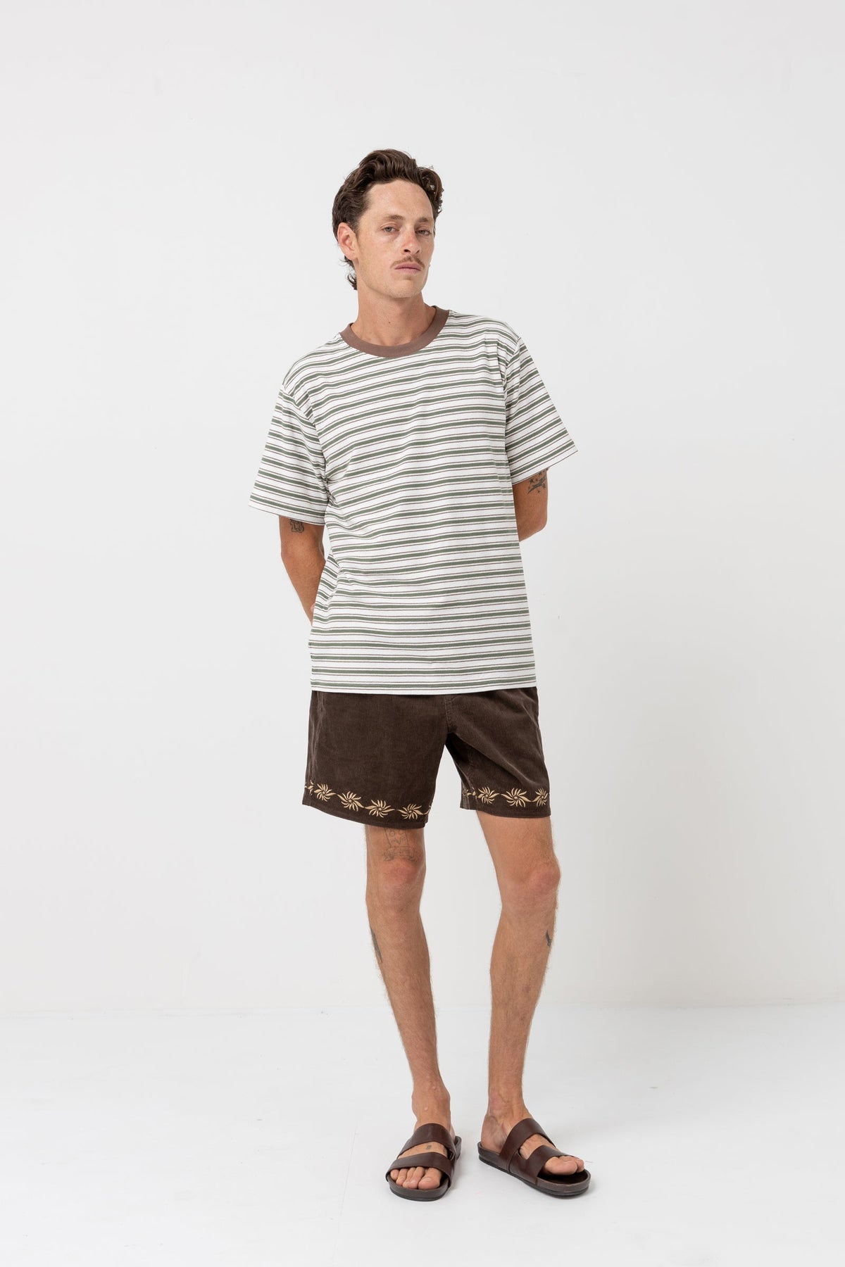Vintage Stripe Tee - NATURAL