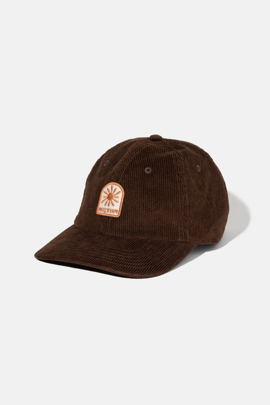 Shine Cord Cap - CHOCOLATE