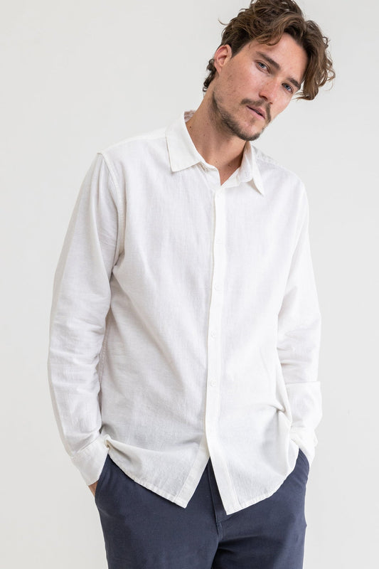 Classic Linen Long Sleeve - VINTAGE WHITE