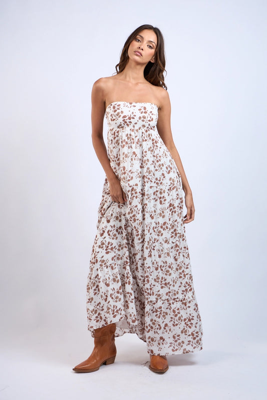Natalia Tie-Back Maxi Dress - AUTUMN