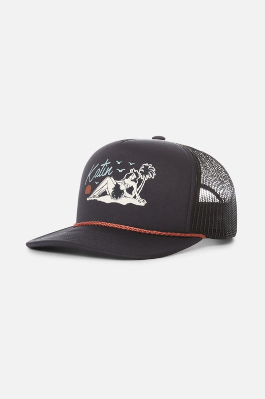 Kailani Trucker Hat - BLACK WASH