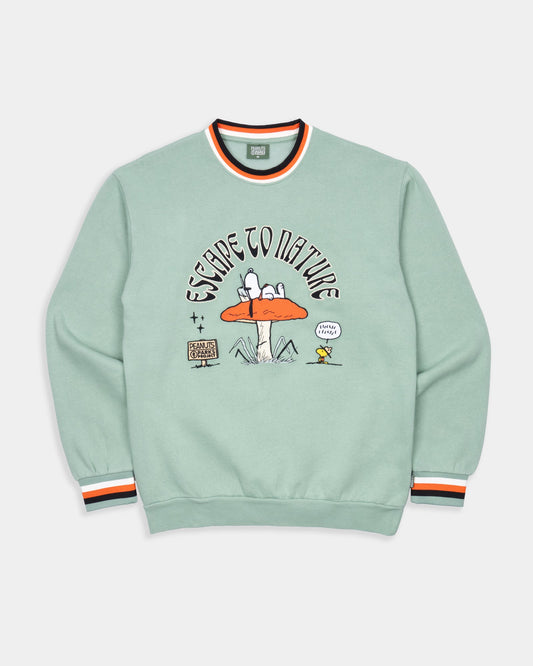 Peanuts Escape To Nature Crewneck - GREEN/TIGER