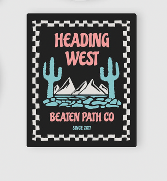 Heading West Sticker - CACTUS