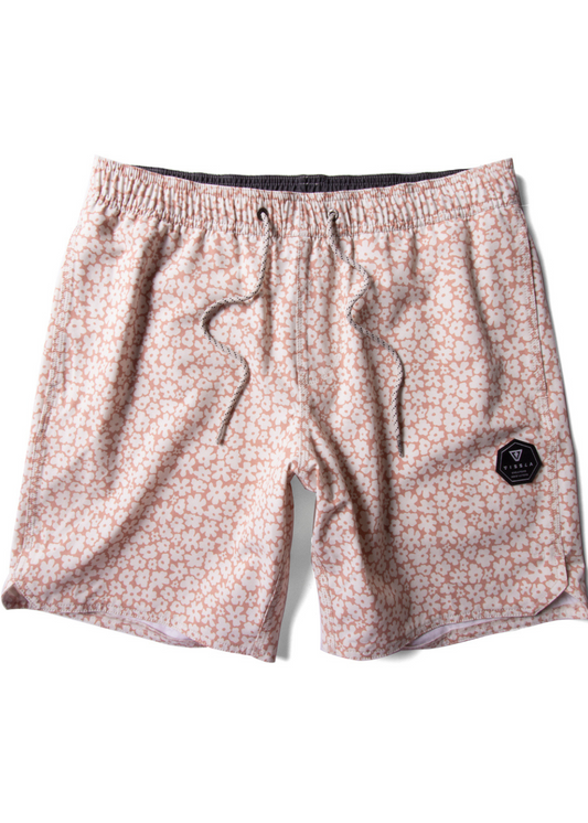 Swim shorts with floral Paisley motif pink