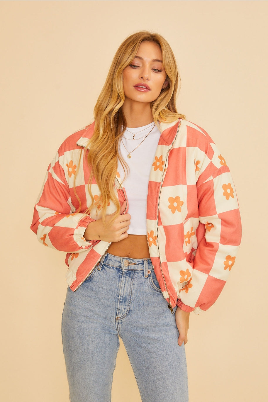 Lucky Day Jacket - PINK/ORNAGE