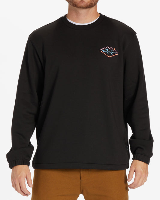Compass Crewneck Sweatshirt - BLACK