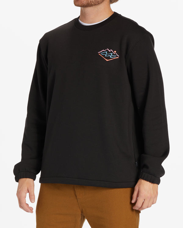 Compass Crewneck Sweatshirt - BLACK