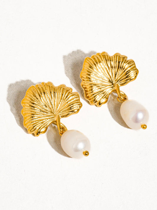 Beatrice Earrings - GOLD/PEARL
