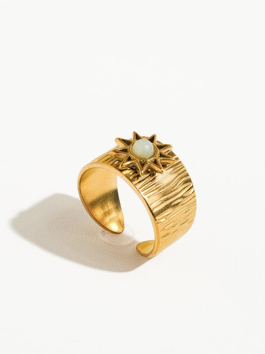 Elena Boho Sun Ring - GOLD/STONE