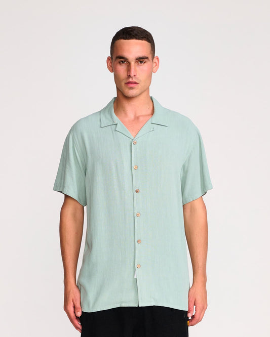 Ernie Linen Shirt - SEAGRASS