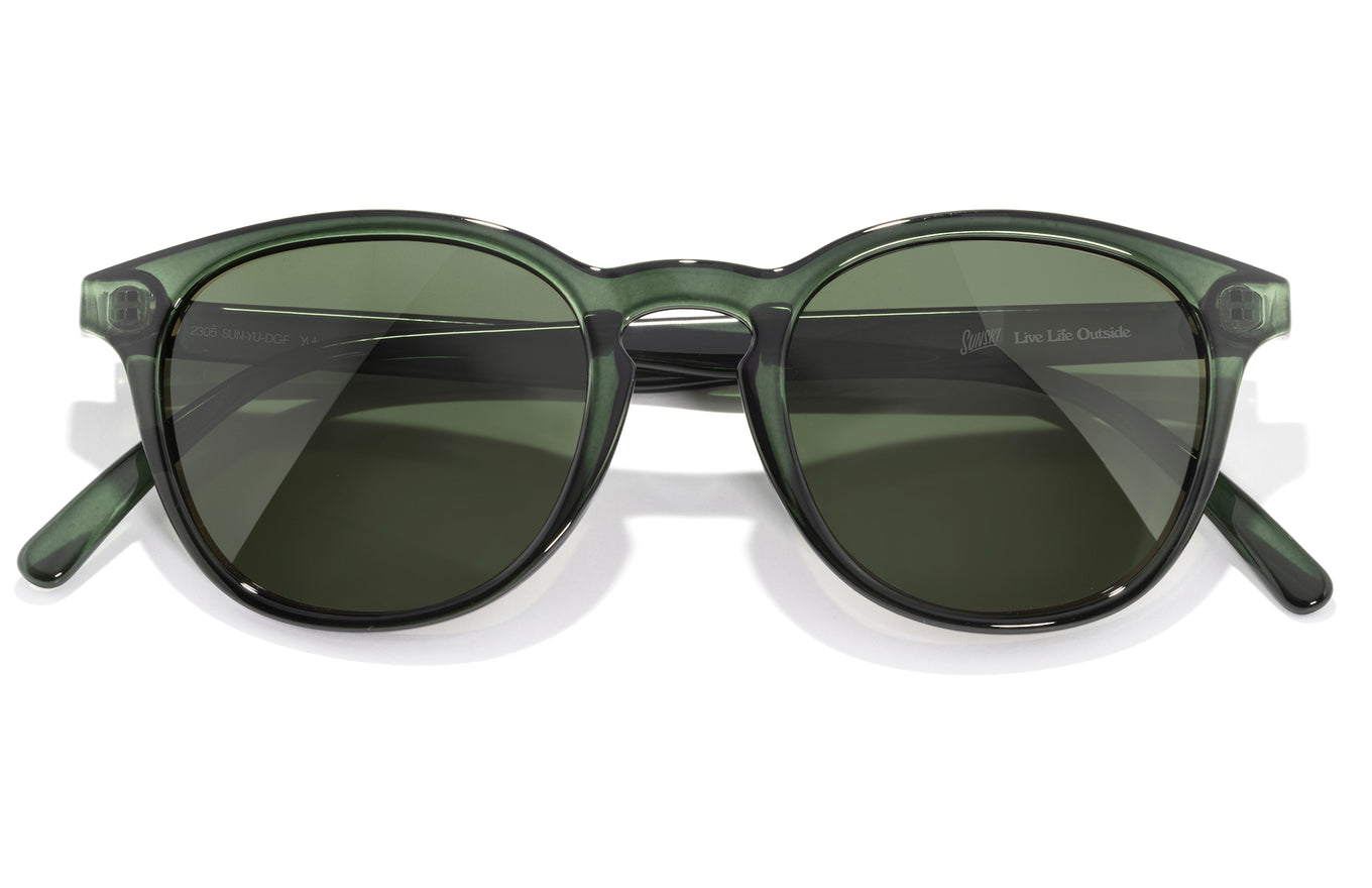 Yuba Polarized Sunglasses - DEEP GREEN FOREST