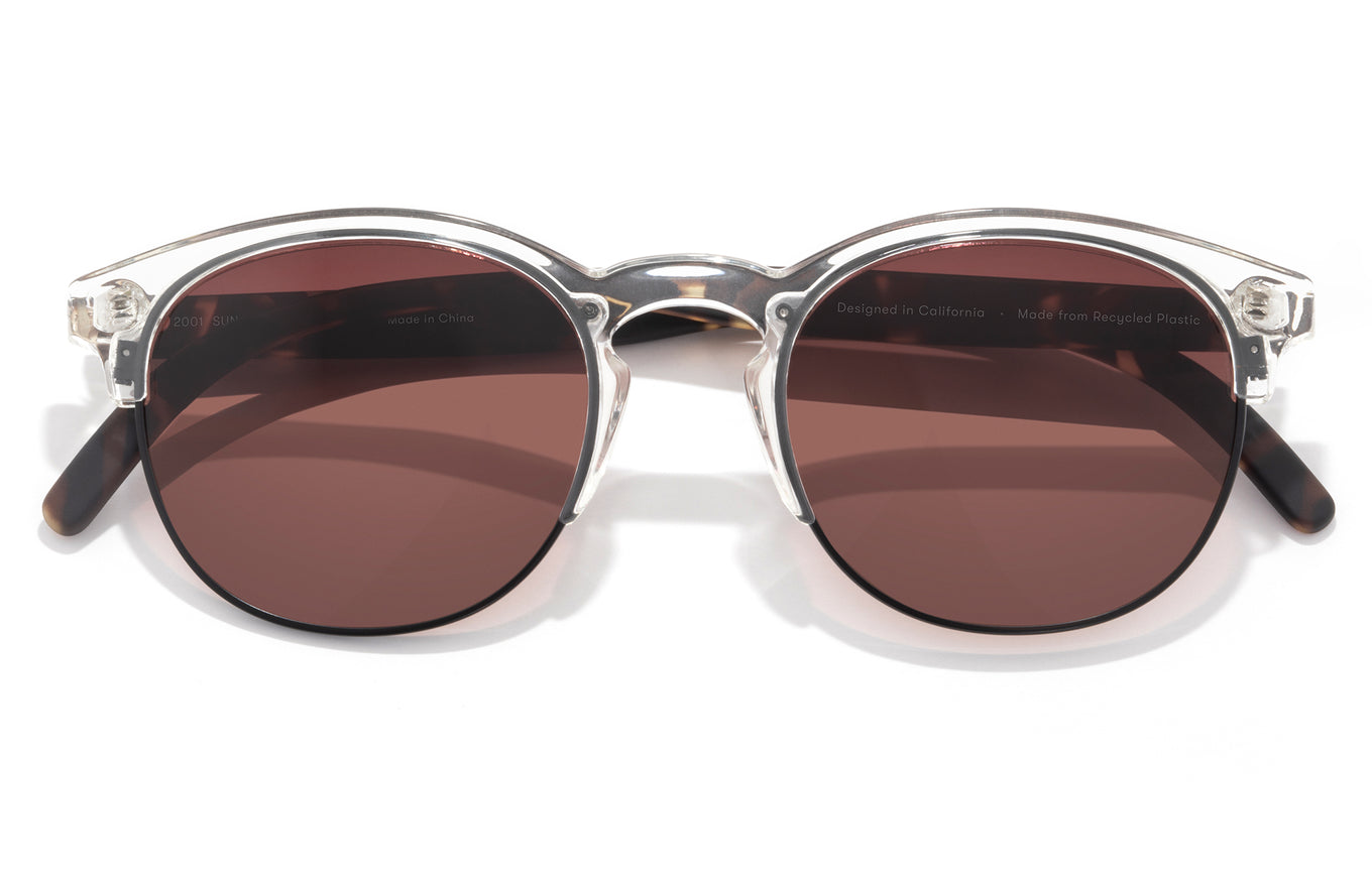 Avila Polarized Sunglasses - CLEAR TORTOISE FADE