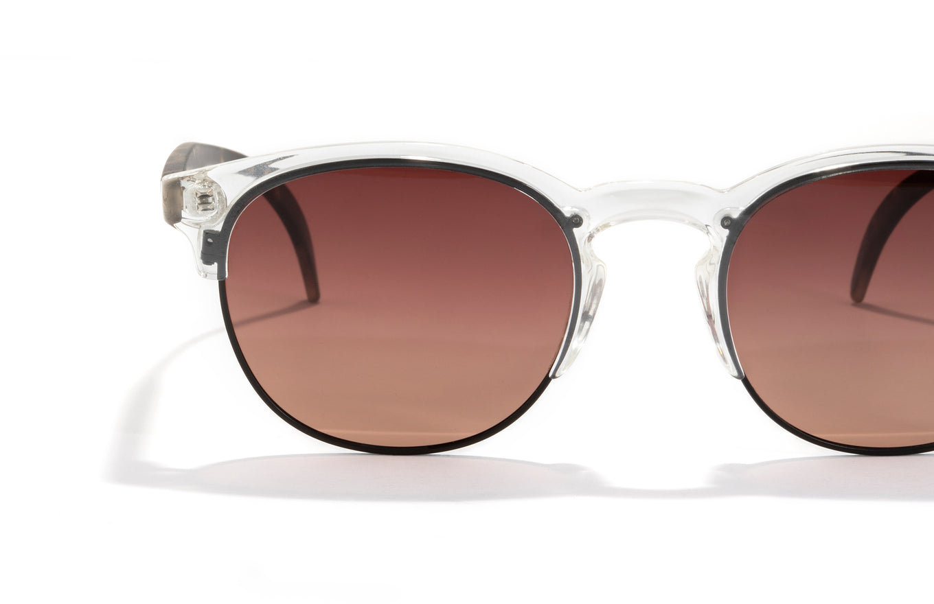 Avila Polarized Sunglasses - CLEAR TORTOISE FADE