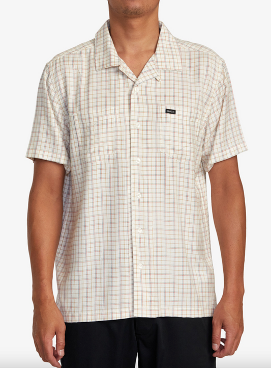 Emery Plaid Short Sleeve Shirt - NATURAL