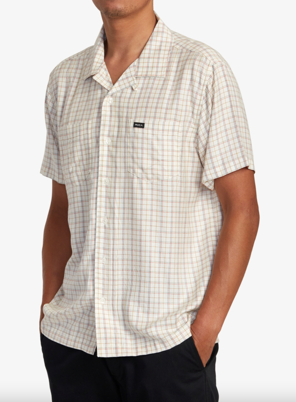 Emery Plaid Short Sleeve Shirt - NATURAL