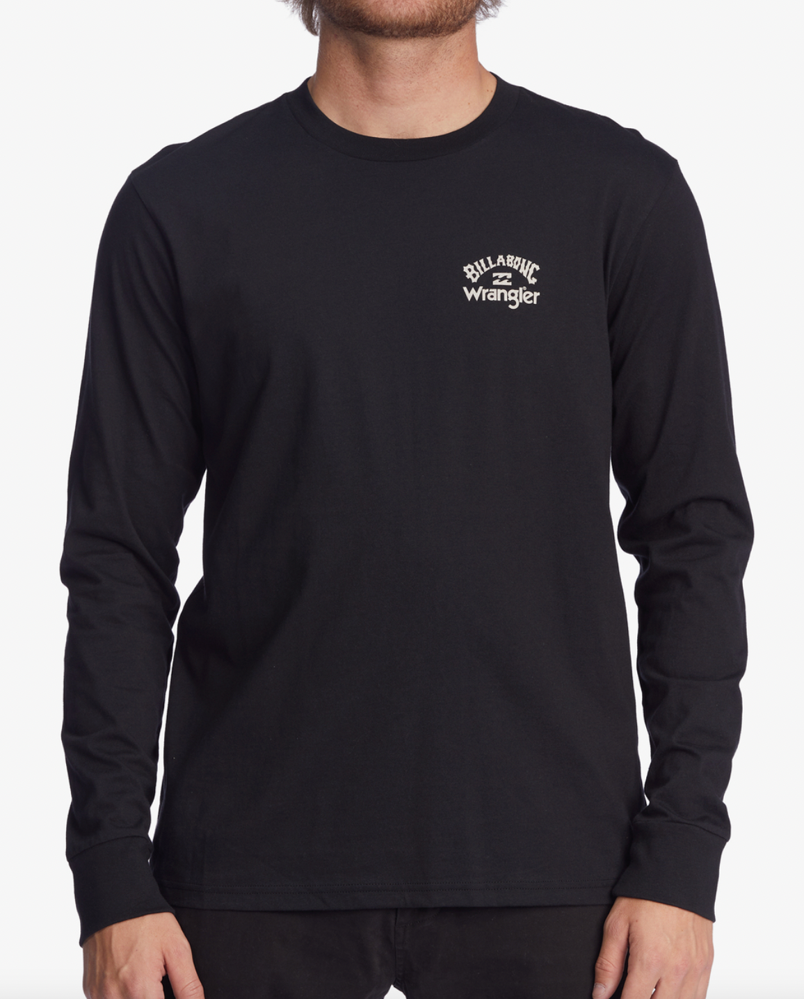 Wrangler Rancher Organic Long Sleeve T-Shirt - BLACK