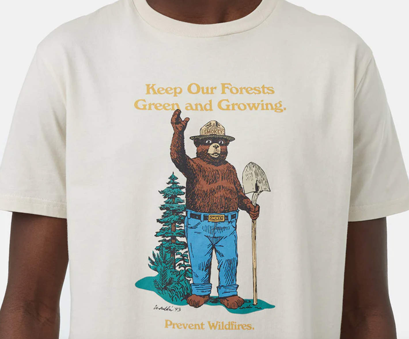 Smokey Bear Forests T-Shirt - SILVER CLOUD GREY