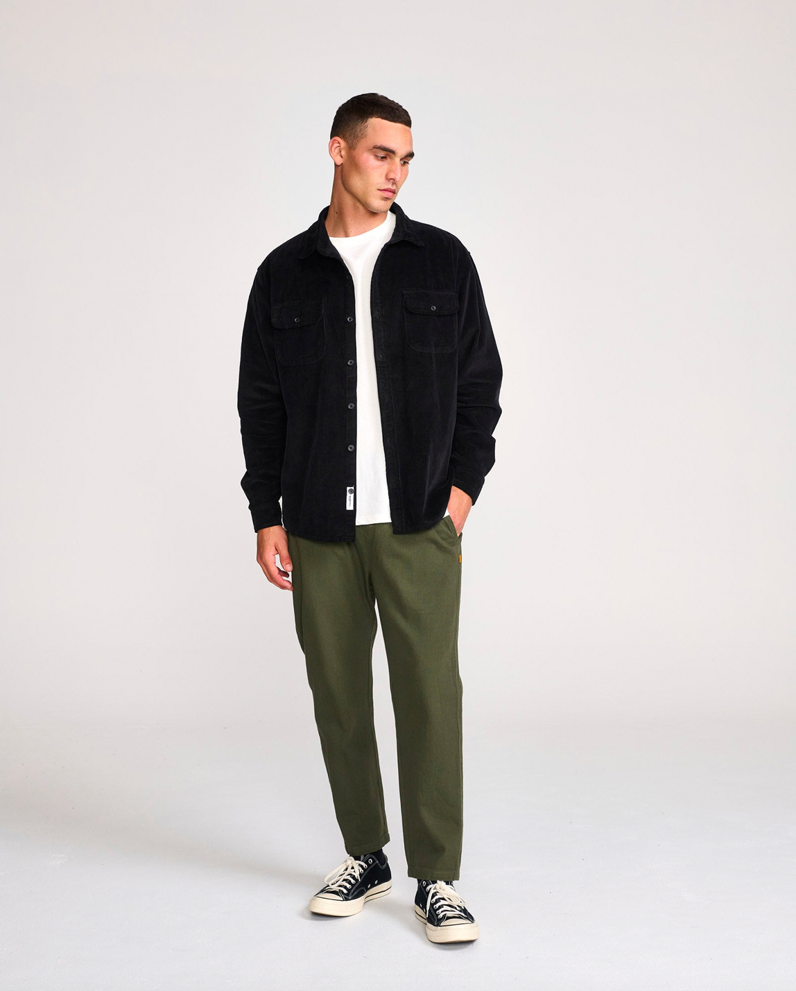 Lazy Boy Corduroy Shirt - VINTAGE BLACK