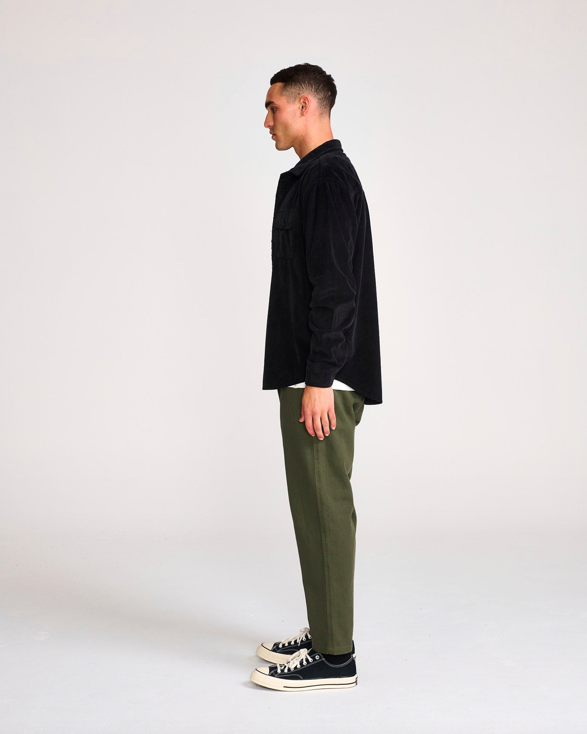 Lazy Boy Corduroy Shirt - VINTAGE BLACK