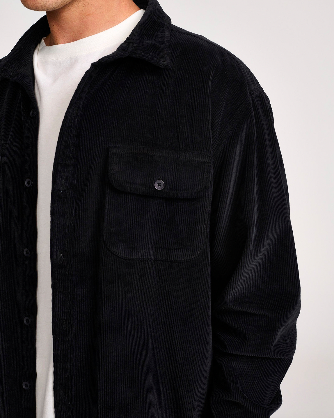 Lazy Boy Corduroy Shirt - VINTAGE BLACK