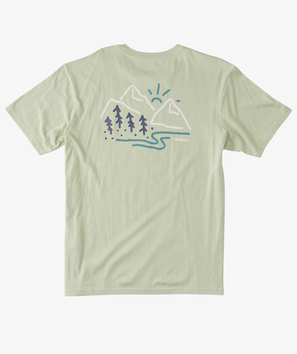 Panorama Organic Tee - LIGHT SAGE